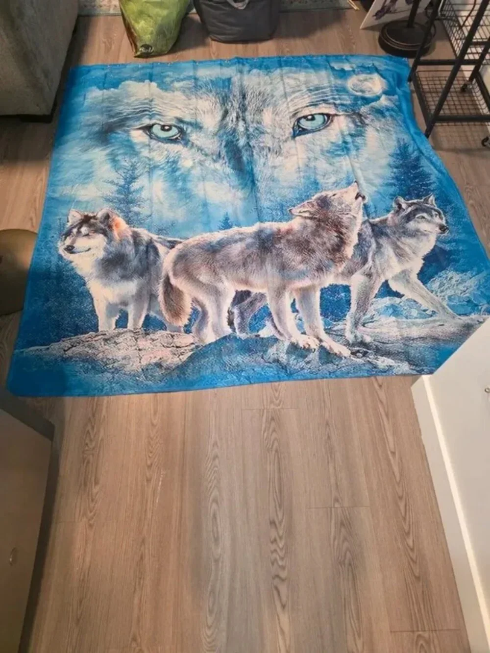 Toilet seat cover and shower curtain